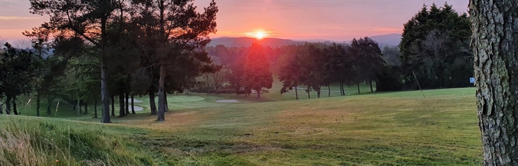 The 5th hole at St. Patrick’s Golf Club at sunset
